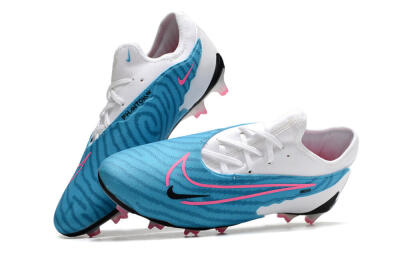 Nike Phantom GX Academy FG Firm Ground Soccer Cleats - Blue/White/Pink