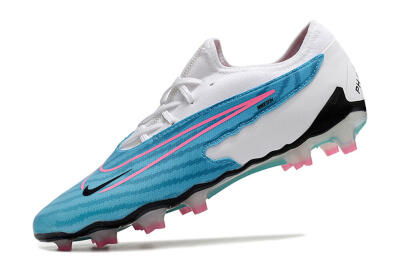 Nike Phantom GX Academy FG Firm Ground Soccer Cleats - Blue/White/Pink