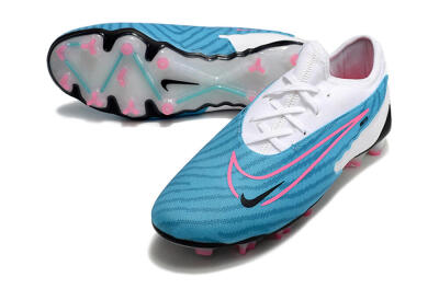 Nike Phantom GX Academy FG Firm Ground Soccer Cleats - Blue/White/Pink