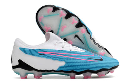 Nike Phantom GX Academy FG Firm Ground Soccer Cleats - Blue/White/Pink