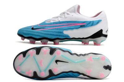 Nike Phantom GX Academy FG Firm Ground Soccer Cleats - Blue/White/Pink