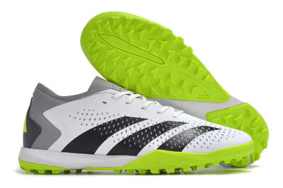 Adidas Predator Accuracy.3 TF Artificial Turf Soccer Shoes - White/Black/Green/Grey