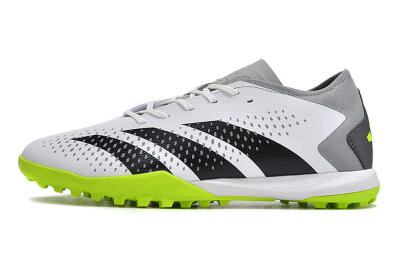 Adidas Predator Accuracy.3 TF Artificial Turf Soccer Shoes - White/Black/Green/Grey
