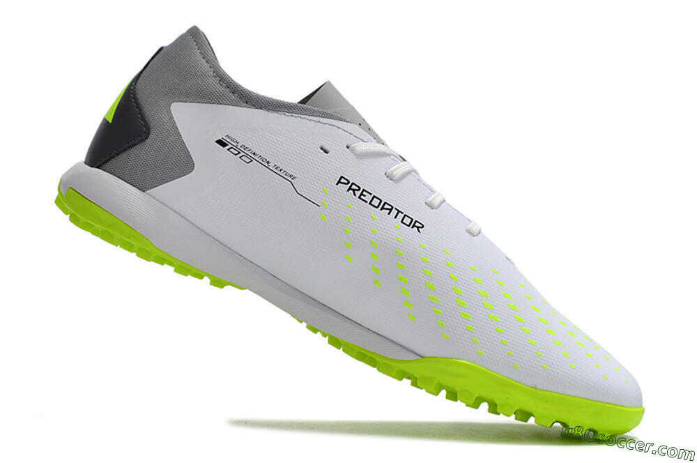 Adidas Predator Accuracy.3 TF Artificial Turf Soccer Shoes - White/Black/Green/Grey 4