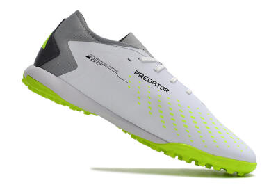 Adidas Predator Accuracy.3 TF Artificial Turf Soccer Shoes - White/Black/Green/Grey