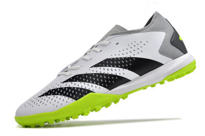 Adidas Predator Accuracy.3 TF Artificial Turf Soccer Shoes - White/Black/Green/Grey