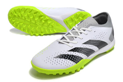 Adidas Predator Accuracy.3 TF Artificial Turf Soccer Shoes - White/Black/Green/Grey