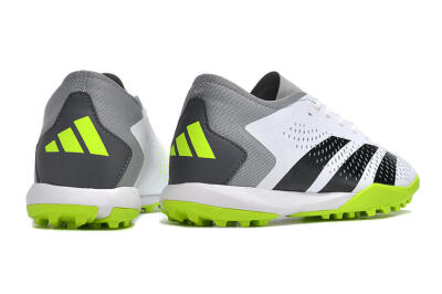 Adidas Predator Accuracy.3 TF Artificial Turf Soccer Shoes - White/Black/Green/Grey