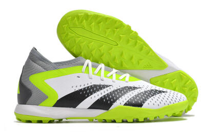 Adidas Predator Accuracy.3 TF Artificial Turf Soccer Shoes - White/Black/Green/Grey