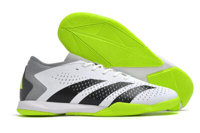Adidas Predator Accuracy.3 IC Indoor & Futsal Soccer Shoes - White/Black/Green/Grey