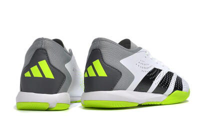 Adidas Predator Accuracy.3 IC Indoor & Futsal Soccer Shoes - White/Black/Green/Grey
