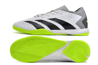 Adidas Predator Accuracy.3 IC Indoor & Futsal Soccer Shoes - White/Black/Green/Grey