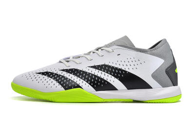 Adidas Predator Accuracy.3 IC Indoor & Futsal Soccer Shoes - White/Black/Green/Grey