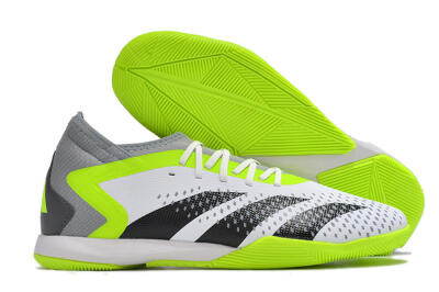 Adidas Predator Accuracy.1 IC Indoor & Futsal Soccer Shoes - White/Black/Green/Grey