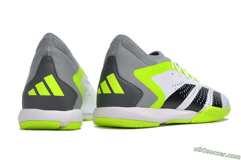 Adidas Predator Accuracy.1 IC Indoor & Futsal Soccer Shoes - White/Black/Green/Grey 6