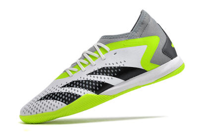 Adidas Predator Accuracy.1 IC Indoor & Futsal Soccer Shoes - White/Black/Green/Grey