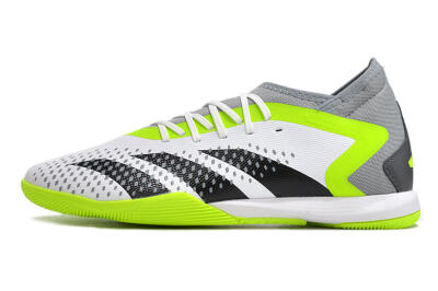 Adidas Predator Accuracy.1 IC Indoor & Futsal Soccer Shoes - White/Black/Green/Grey