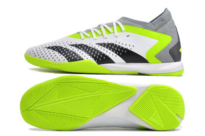 Adidas Predator Accuracy.1 IC Indoor & Futsal Soccer Shoes - White/Black/Green/Grey
