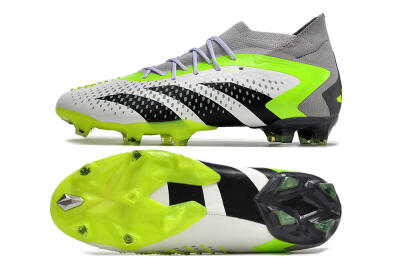 Adidas Predator Accuracy.1 FG Firm Ground Soccer Cleats - White/Black/Green/Grey