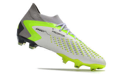 Adidas Predator Accuracy.1 FG Firm Ground Soccer Cleats - White/Black/Green/Grey