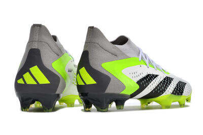 Adidas Predator Accuracy.1 FG Firm Ground Soccer Cleats - White/Black/Green/Grey