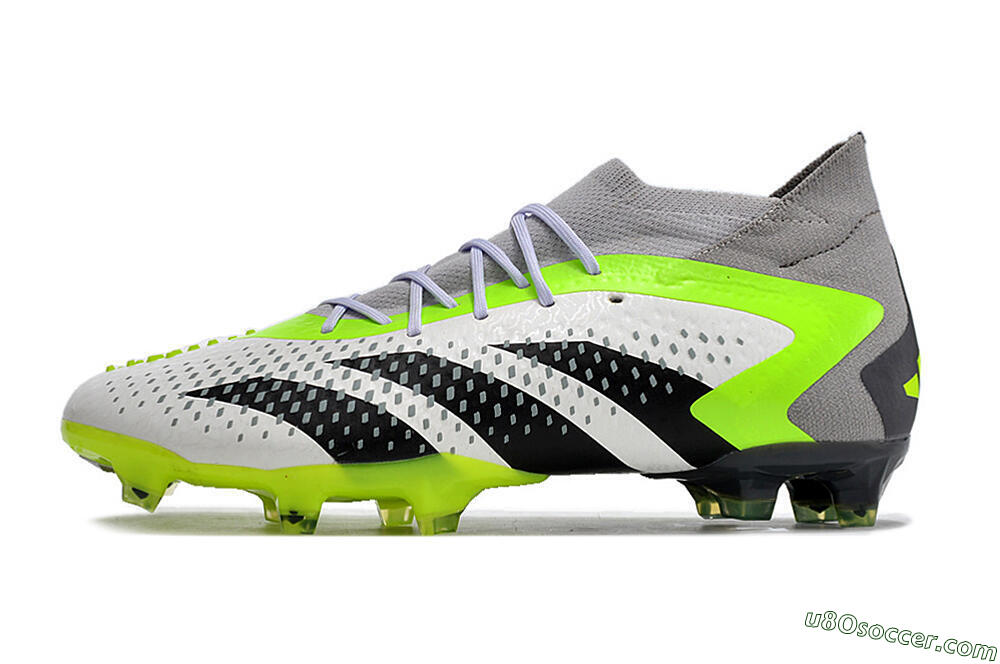 Adidas Predator Accuracy.1 FG Firm Ground Soccer Cleats - White/Black/Green/Grey 2