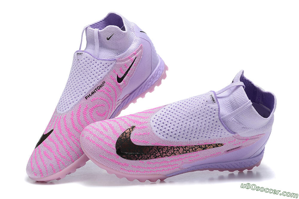 Nike Phantom GX Elite DF TF Artificial Turf Soccer Shoes - Purple/Pink/Black 5