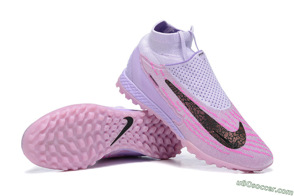 Nike Phantom GX Elite DF TF Artificial Turf Soccer Shoes - Purple/Pink/Black 4