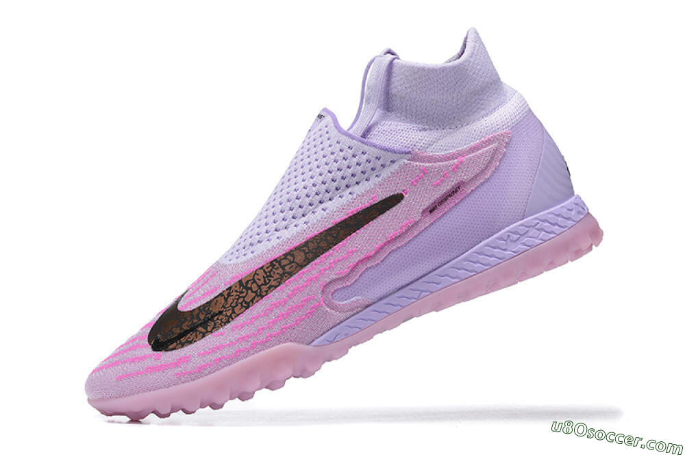 Nike Phantom GX Elite DF TF Artificial Turf Soccer Shoes - Purple/Pink/Black 7