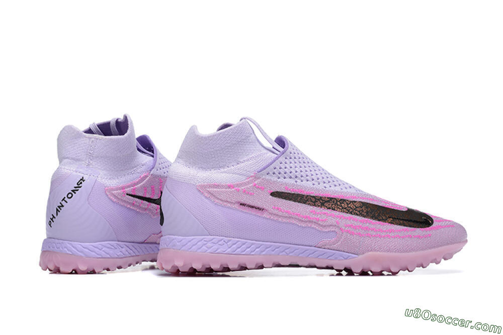Nike Phantom GX Elite DF TF Artificial Turf Soccer Shoes - Purple/Pink/Black 8