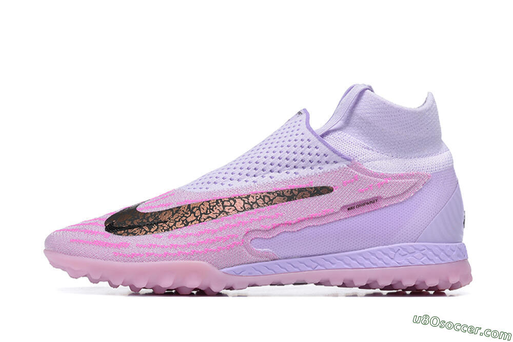 Nike Phantom GX Elite DF TF Artificial Turf Soccer Shoes - Purple/Pink/Black 2