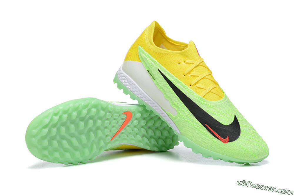 Nike Phantom GX Elite TF Artificial Turf Soccer Shoes - Green/Black/White/Yellow 4