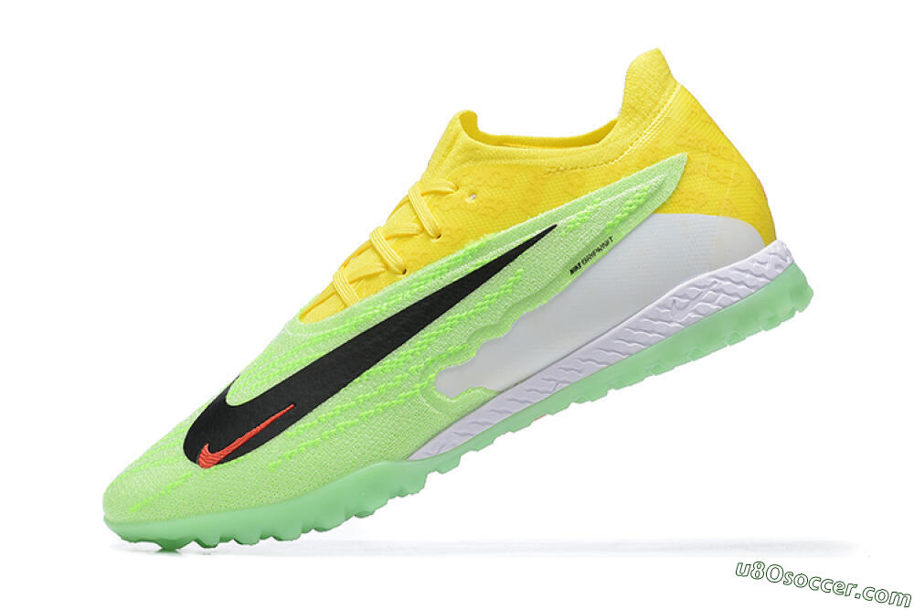 Nike Phantom GX Elite TF Artificial Turf Soccer Shoes - Green/Black/White/Yellow 7