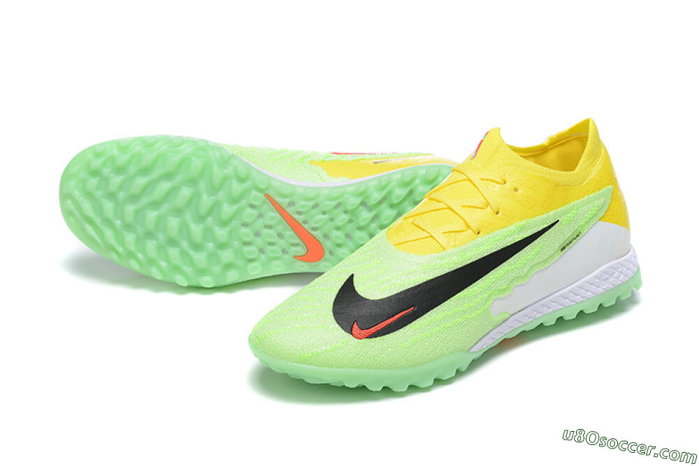 Nike Phantom GX Elite TF Artificial Turf Soccer Shoes - Green/Black/White/Yellow 3