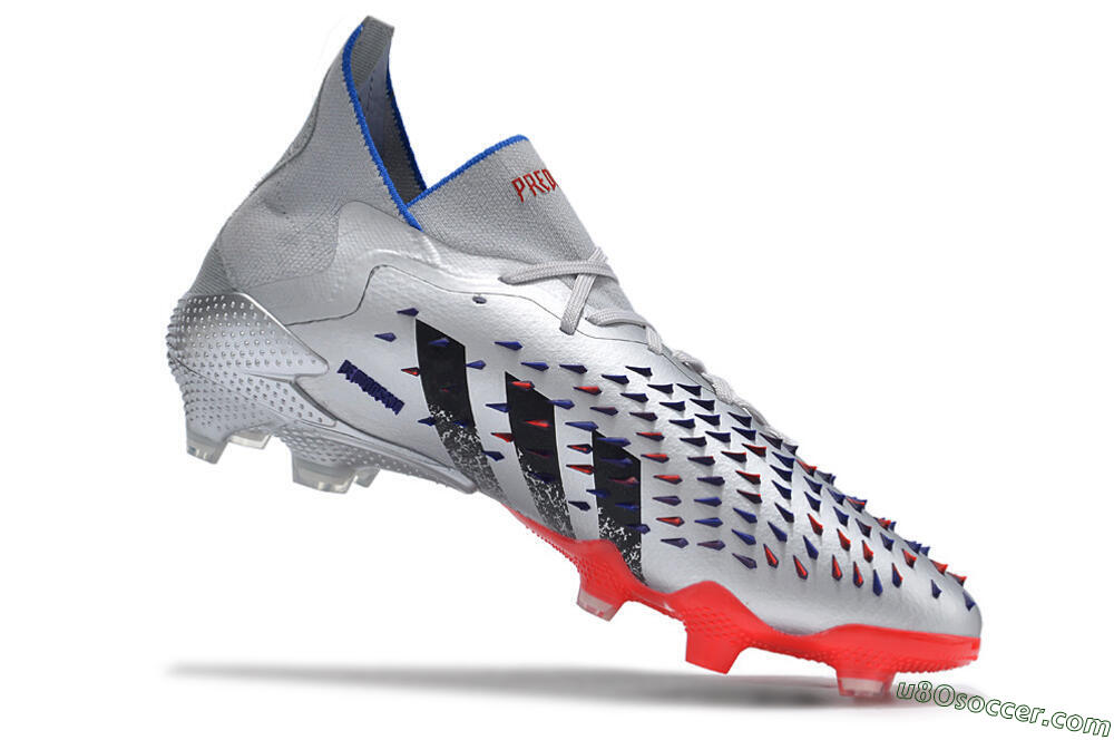 Adidas Predator Freak.1 FG Firm Ground Soccer Cleats - Sliver/Black/Red 4