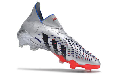 Adidas Predator Freak.1 FG Firm Ground Soccer Cleats - Sliver/Black/Red