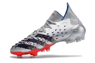 Adidas Predator Freak.1 FG Firm Ground Soccer Cleats - Sliver/Black/Red