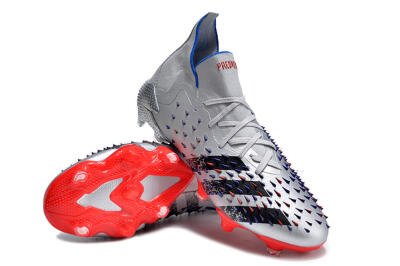 Adidas Predator Freak.1 FG Firm Ground Soccer Cleats - Sliver/Black/Red