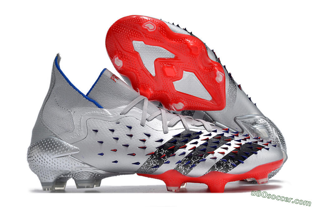 Adidas Predator Freak.1 FG Firm Ground Soccer Cleats - Sliver/Black/Red 1