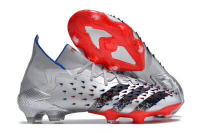 Adidas Predator Freak.1 FG Firm Ground Soccer Cleats - Sliver/Black/Red