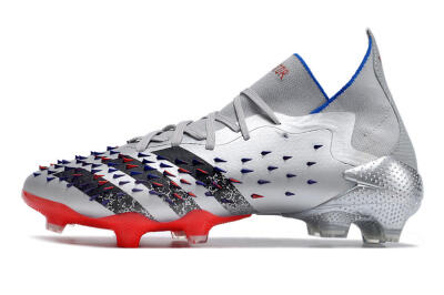 Adidas Predator Freak.1 FG Firm Ground Soccer Cleats - Sliver/Black/Red