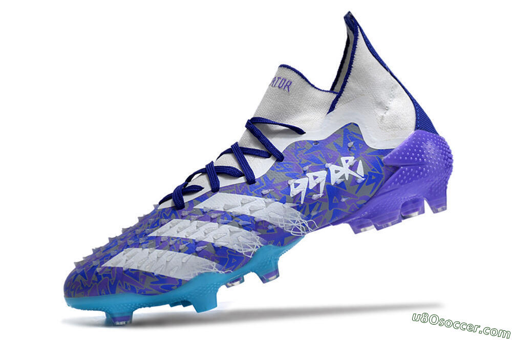 Adidas Predator Freak.1 FG Firm Ground Soccer Cleats - Purple/White/Blue 5