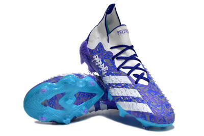 Adidas Predator Freak.1 FG Firm Ground Soccer Cleats - Purple/White/Blue