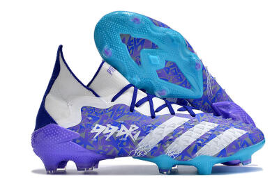 Adidas Predator Freak.1 FG Firm Ground Soccer Cleats - Purple/White/Blue