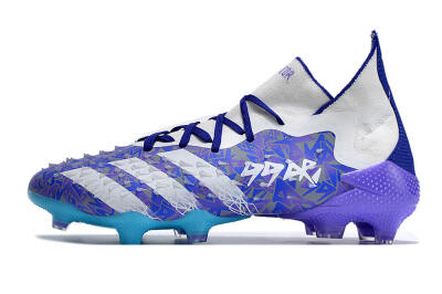 Adidas Predator Freak.1 FG Firm Ground Soccer Cleats - Purple/White/Blue