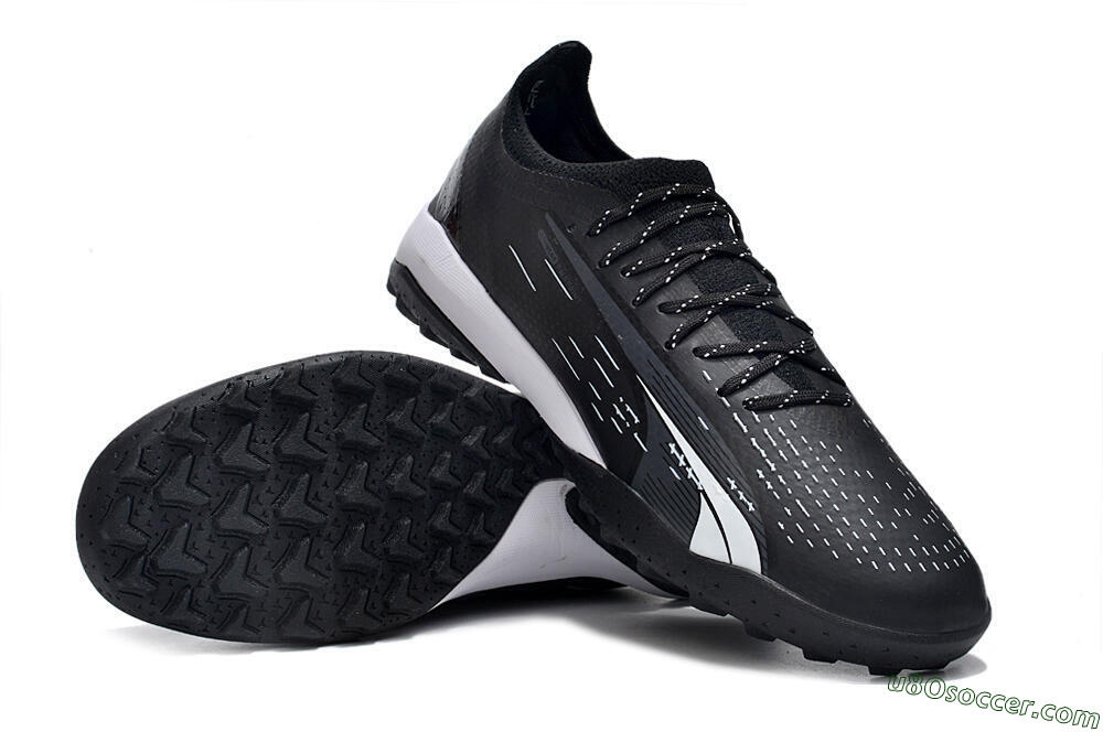 Puma Ultra Ultimate TF Artificial Turf Soccer Shoes - Black/White 3