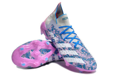 Adidas Predator Freak.1 FG Firm Ground Soccer Cleats - Purple/White/Blue/Pink