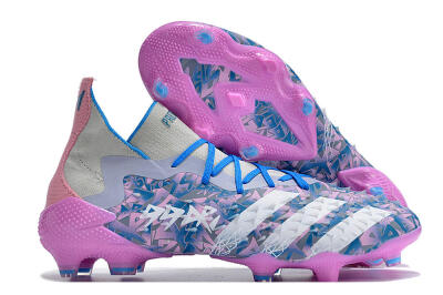 Adidas Predator Freak.1 FG Firm Ground Soccer Cleats - Purple/White/Blue/Pink