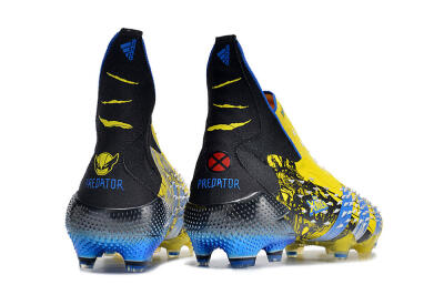 Adidas Predator Freak+ FG Firm Ground Soccer Cleats - Yellow/Blue/Black