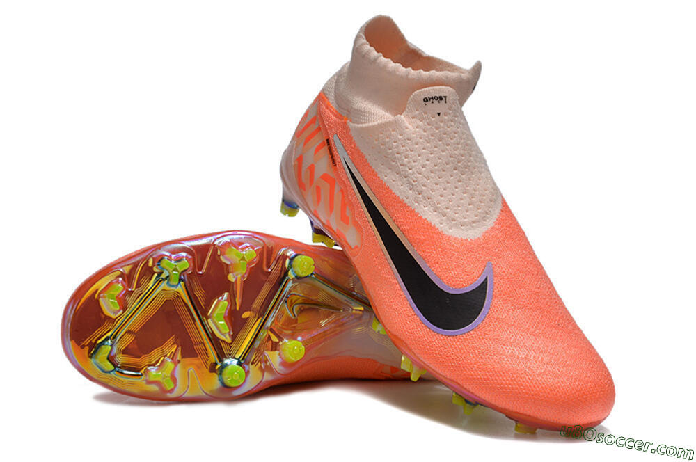 Nike Phantom GX DF Elite FG Firm Ground Soccer Cleats - Orange/Black/Purple 3